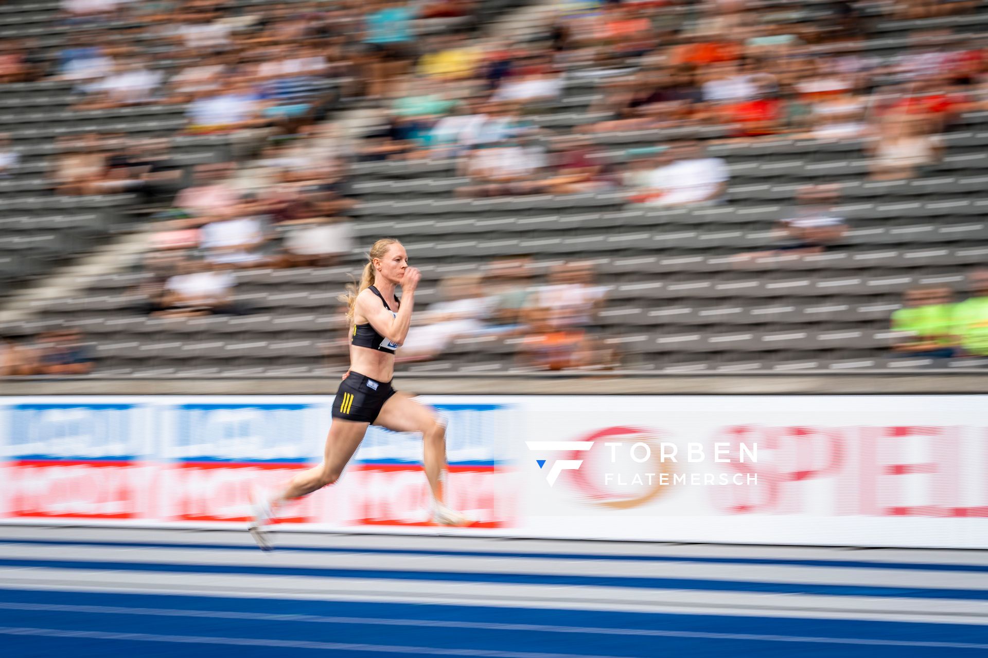 Neele Eckhardt (LG Goettingen) waehrend der deutschen Leichtathletik-Meisterschaften im Olympiastadion am 25.06.2022 in Berlin